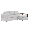 Sectional Sofa Upholstered Sofa Couch With Reversible Armrests For Living Room - Gray - Image 4