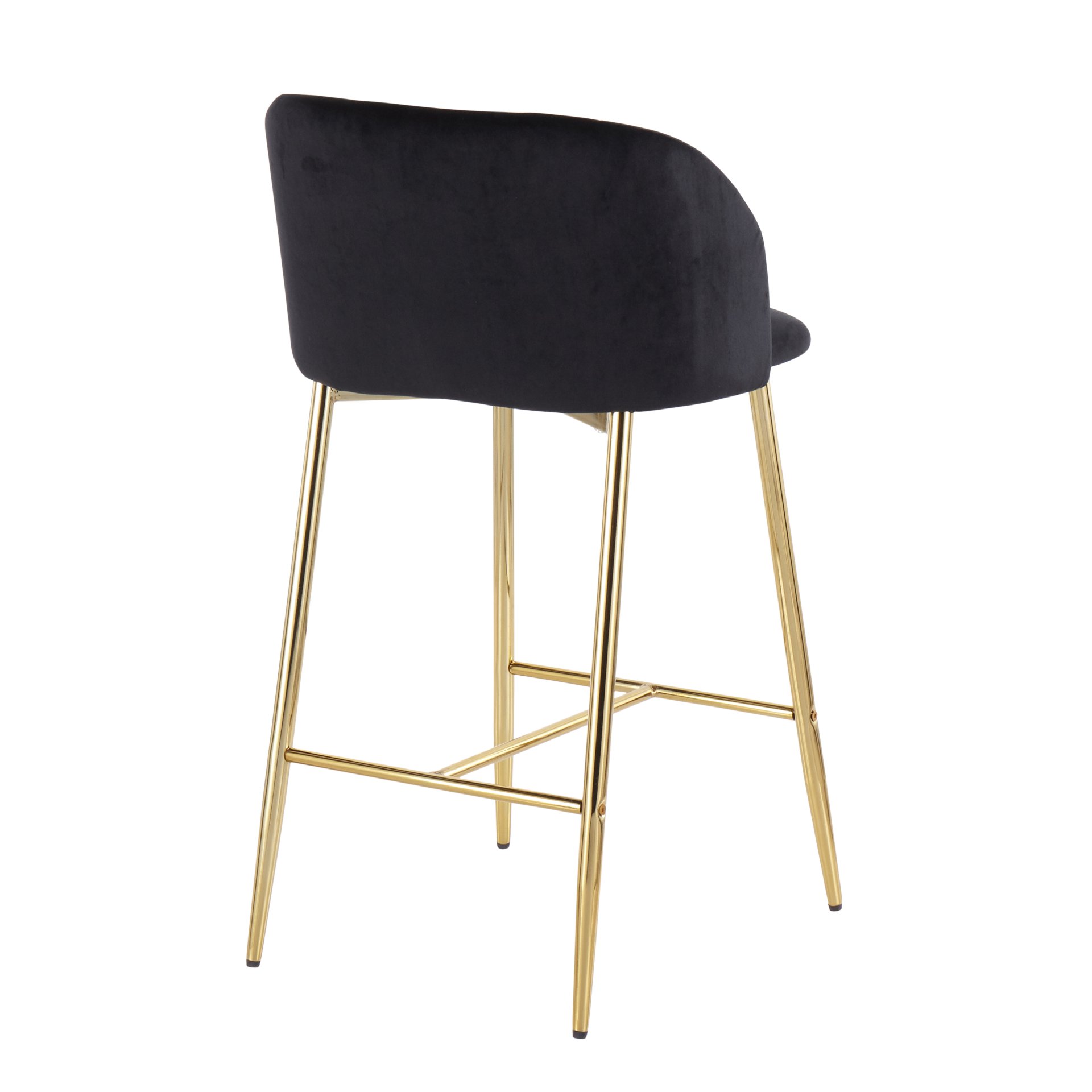 Fran - Contemporary Counter Stool (Set of 2) - Gold / Black - Image 4