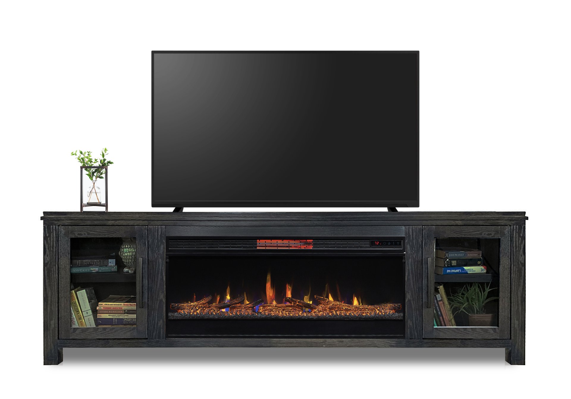 Tybee - Electric Fireplace TV Console For TVs Up To 95" - Clove - Image 10
