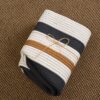 Gregory - Cotton Round Laundry And Storage Basket Medium - Brown / White / Gray - Image 4