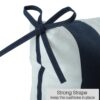 2 Piece High Back Chair Cushion Set Tufted Patio Or Rocking Chair Cushions For Garden Or Porch - Blue Stripe - Image 4
