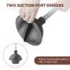 Toilet Brush And Holder Set With Stand, Bathroom Cleaning Tool Plastic - White - Image 6