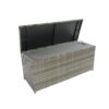Outdoor Storage Box, 113 Gallon Wicker Patio Deck Boxes With Lid, Outdoor Cushion Storage For Kids Toys, Pillows, Towel, Wicker - Gray - Image 9