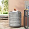 Outdoor Side Table With Cylindrical Shape - White - Image 10