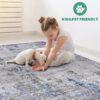 Marfi - 2' X 8' Oriental Runner Rug - Blue / Gray - Image 5