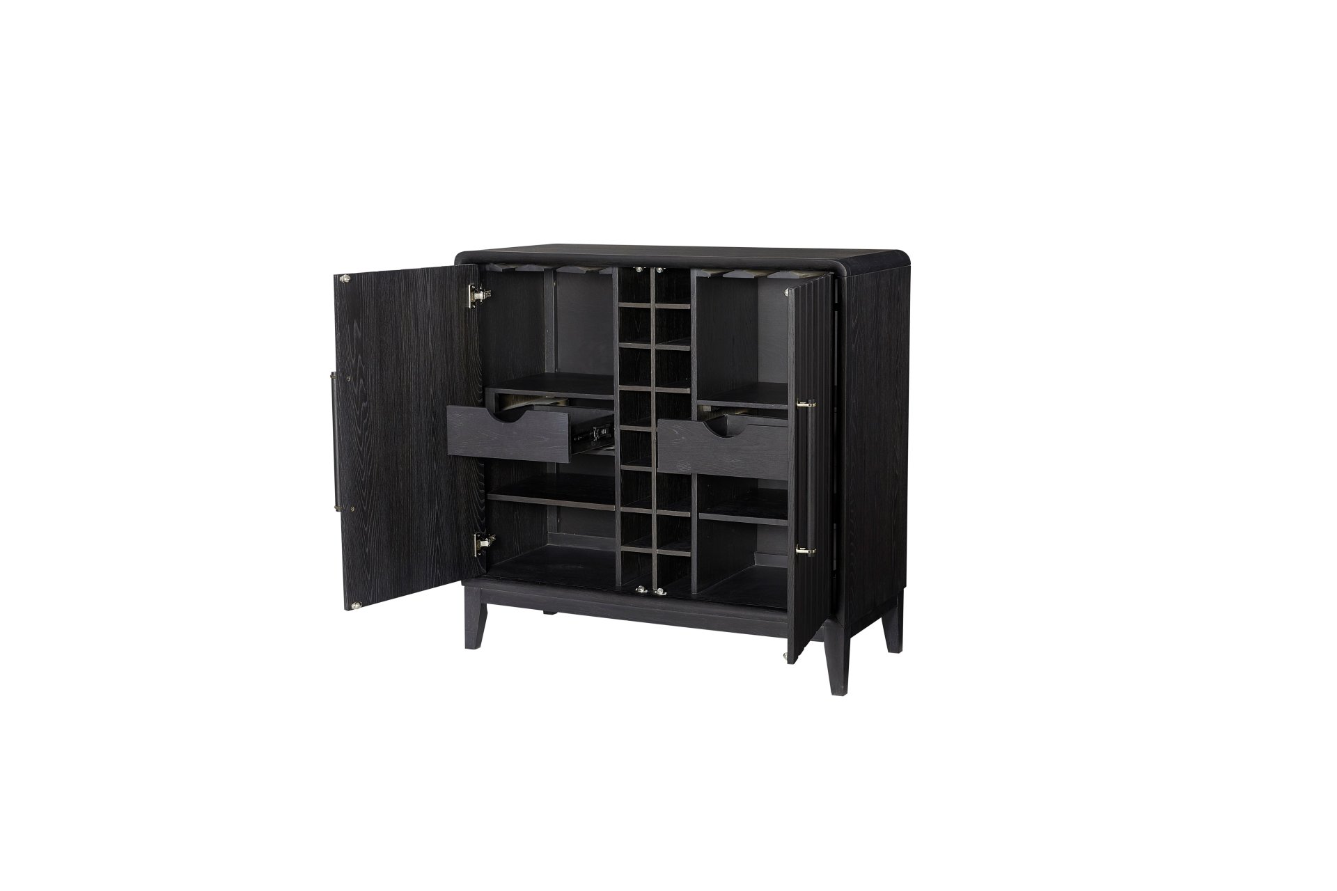 Ample Storage Bar Cabinet - Peppercorn - Image 3