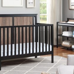 Connelly - 4 In 1 Convertible Crib - Black / Vintage Walnut