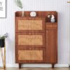 The Modern Minimalist Shoe Cabinet, Suitable For A Variety Of Styles Including Nordic, Japanese, And Industrial - Walnut - Image 2