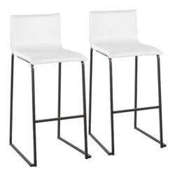 Mara - Contemporary Barstool (Set of 2) - Black / White