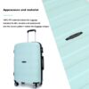 Hardshell Suitcase Spinner Wheels Pp Luggage Sets Lightweight Durable Suitcase With Tsa Lock, 3 Piece Set (20/24/28) - Light Green - Image 11