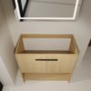 Modern Freestanding Bathroom Vanity With 2 Doors Storage, Excluding Sink - Oak - Image 6