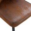 Modern Brown Suede Like Velvet Dining Chair (Set of 2) - Black / Gold - Image 9