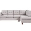 Dalia - Linen Modern Sectional Sofa With Right Facing Chaise - Light Gray - Image 2
