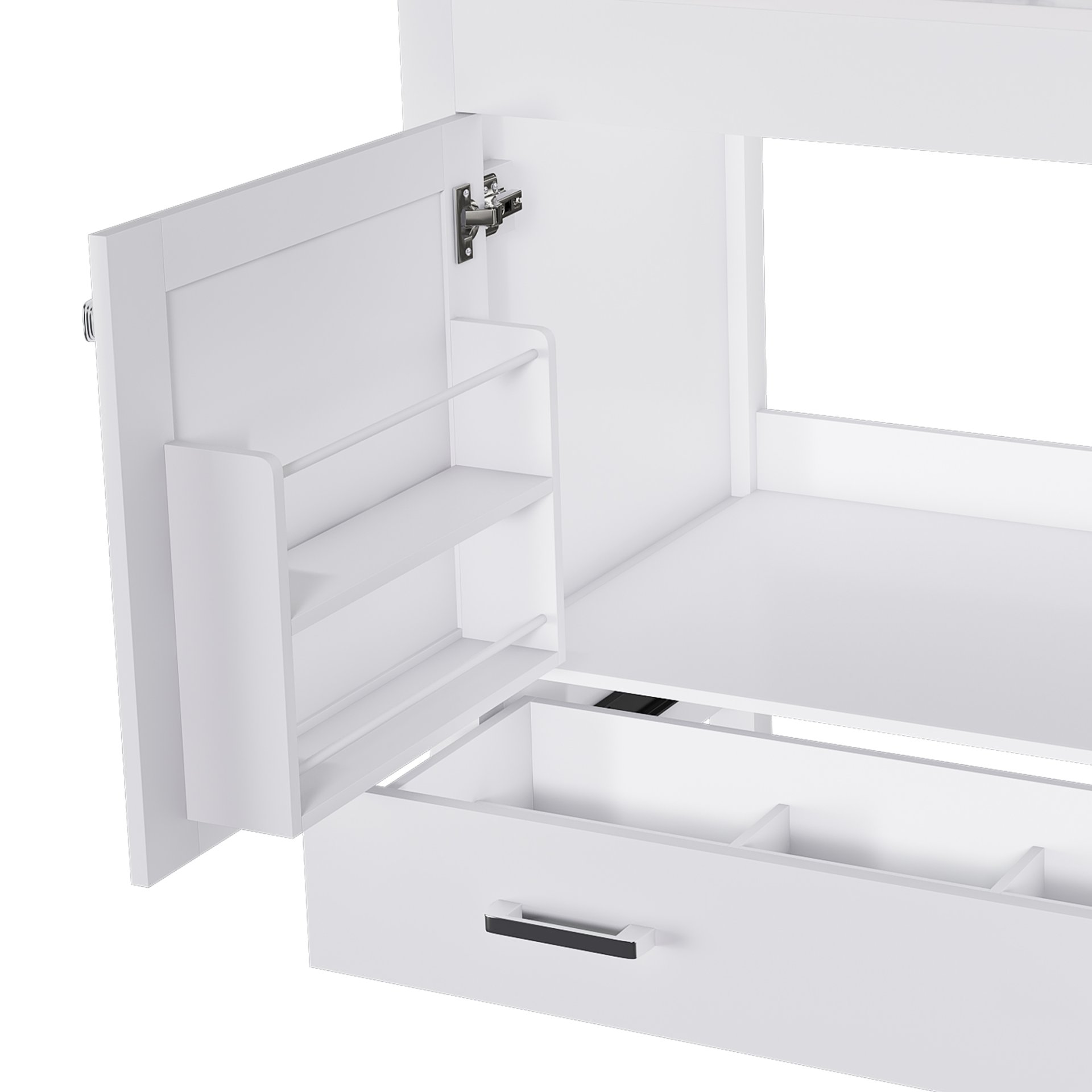 42" Bathroom Vanity Base With Doors And Drawer - White - Image 10