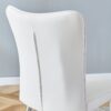 Modern Minimalist Dining Chairs Office Chairs (Set of 2) - White / Silver - Image 8
