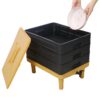 Durable 3 Tray Worm Farm Kit For Efficient Vermicomposting, 65L Capacity - Yellow / Black - Image 15