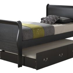 Twin Storage Bed Timeless - Elegant Black