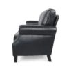 Contemporary 3 Seater Sofa With Nailhead Trim - Black - Image 8