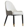 Modern Sponge-Filled Dining Chair, Solid Wood Metal Legs, Suitable For Restaurants, Living Rooms And Rooms (Set of 2) - White / Gray - Image 18