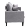 Modern Upholstered Resilience Three Seater Sofa, Comfy Wooden Frame - Light Gray - Image 7