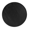 Wooden Mid-Century Modern Coffee Table, Round Cane Coffee Table With Side For Living Room - Dark Brown - Image 7