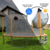 16Ft Trampoline With Basketball Hoop Pump And Ladder (Inner Safety Enclosure) With Soccer Goal - Orange - Image 5