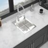 Stainless Steel Drop In Kitchen Sink 15 X 20" 16 Gauge Single Bowl - Brushed Nickel - Image 4