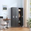 Storage Locker Cabinet With Locks For Employees, Home Gym Office School Garage - Black - Image 10