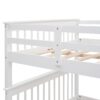 Full Over Full Stairway Bunk Bed With Storage And Guard Rail For Bedroom - White - Image 6