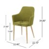 Classic Twist Dining Chair Set With Contoured Support - Green - Image 3
