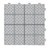 Interlocking Deck Tiles Plastic Waterproof Outdoor All Weather Anti-Slip Bathroom Shower Balcony Porch Strong Weight Capacity Upto 6613 Lbs, Rosette Pattern Pack Of 12 - Gray - Image 20