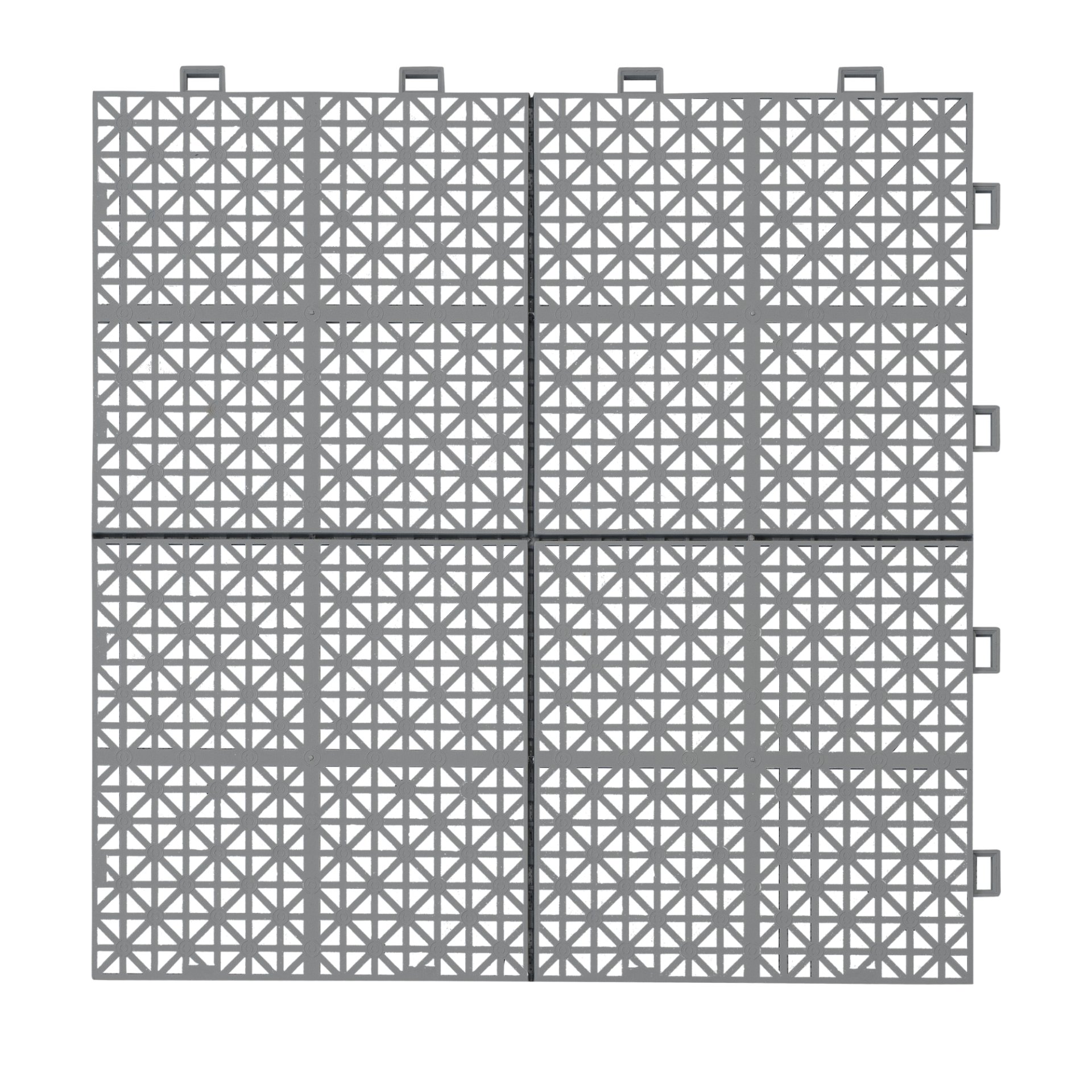 Interlocking Deck Tiles Plastic Waterproof Outdoor All Weather Anti-Slip Bathroom Shower Balcony Porch Strong Weight Capacity Upto 6613 Lbs, Rosette Pattern Pack Of 12 - Gray - Image 20