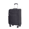 3 Piece Set (18/Travelbag/Toiletry Bag), Softshell Suitcase Spinner Wheels Terylene Polyester Luggage Sets Carry On Suitcase Luggage Lightweight Durable Suitcase - Black - Image 10