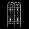 2 Pack Garden Metal Trellis Rustproof Trellis For Climbing Plants Outdoor Flower Support - Cream White - Image 6