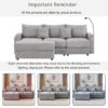 Modern Style 3 - Seater Sofa Sectional Sofa Couch With Storage Space, A Movable Ottoman, Two USB Ports, Two Cup Holders, A Phone Holder For Living Room - Gray - Image 21
