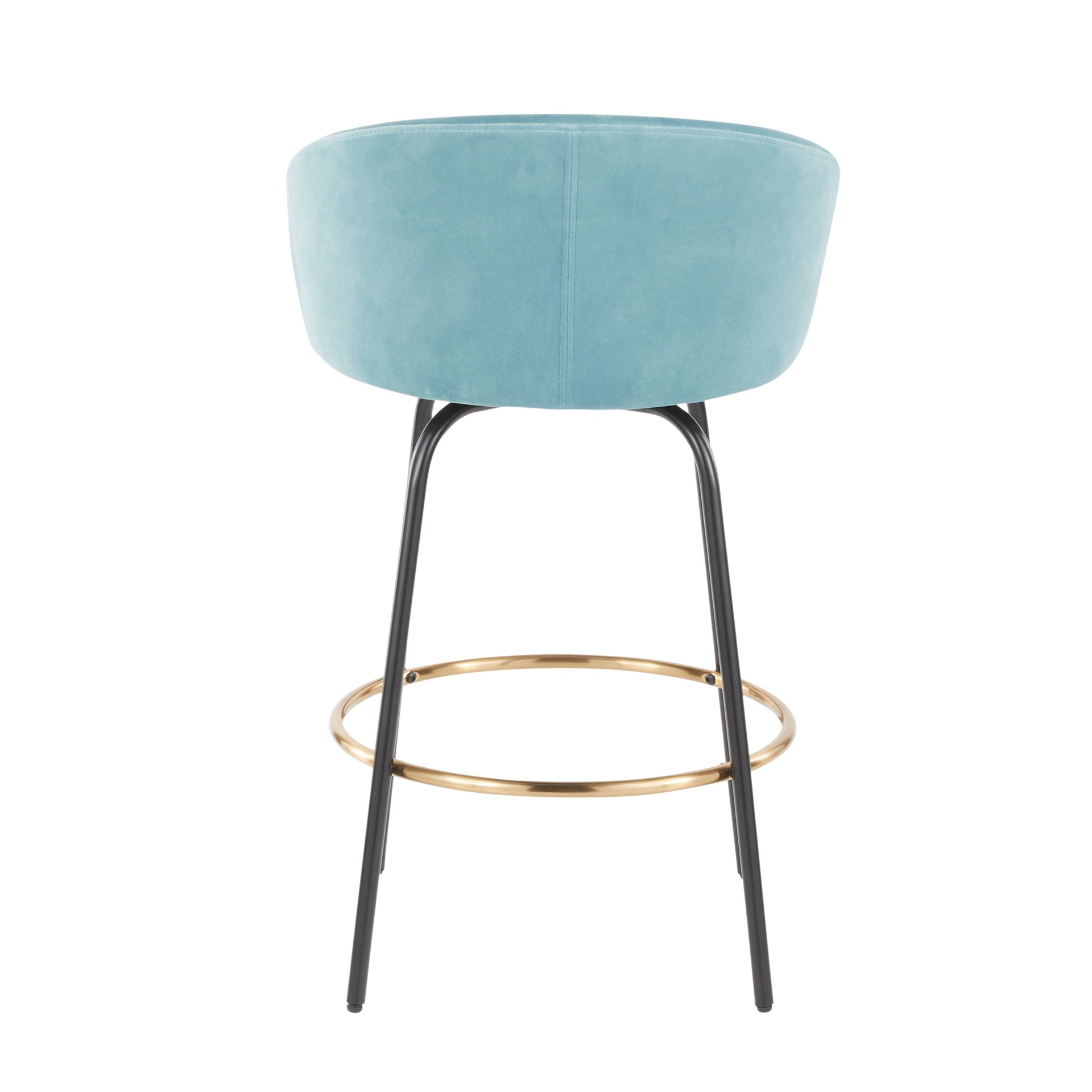 Claire - Contemporary / Glam Counter Stool (Set of 2) - Black / Light Blue - Image 5