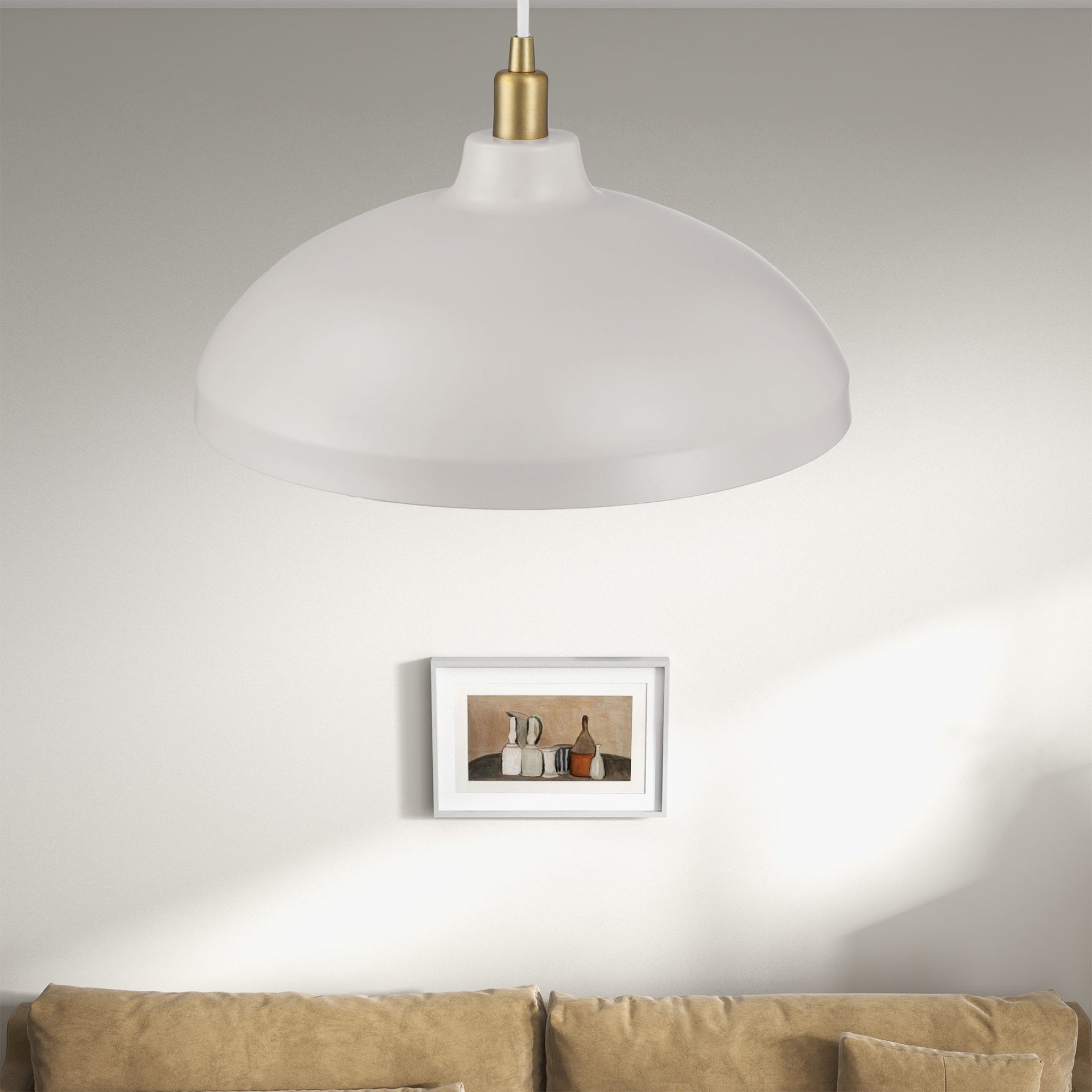 Astral - Single Light Pendant Lamp For Entrance Kitchen Island - Gold / White - Image 6