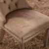 Nikki - Modern, High-End Tufted Solid Wood Contemporary Velvet Upholstered Dining Chair With Wood Legs Nailhead Trim (Set of 2) - Khaki - Image 9