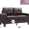 Modular Loveseat - Dark Brown - Image 4