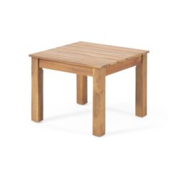 Halcyon - Outdoor Side Table With Slat Design And Acacia Wood Frame - Teak