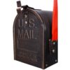 Stratford - Heavy Duty Cast Aluminum Mailbox With Post And Solar Light, Fluted Base, Decorative Modern Mailbox - Brown - Image 11