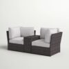 Outdoor Loveseat With Cushions, Ready To Use - Espresso - Image 4