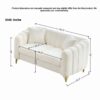 Loveseat Sofa For Living Room And Bedroom - Beige - Image 3