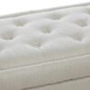 Button-Tufted Upholstered Ottoman With Hidden Storage - Linen - Image 6