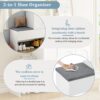 Elegant 2 In 1 Shoe Cabinets With Soft Cushion Versatile Shoe Rack Organizer With Adjustable Shelves For Hallway, Living Room - White - Image 5