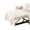 Multi Functional Sofa Bed With Cup Holder And USB Port For Living Room Or Apartments - Milk White - Image 23