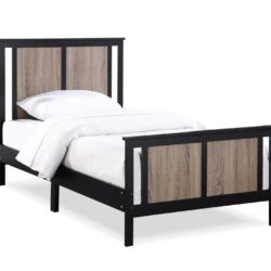 Connelly - Reversible Panel Twin Bed - Black / Vintage Walnut