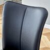 Modern Minimalist Dining Chairs With Curved Backrest And Metal Legs, (Set of 2) - Black - Image 11