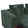 Elegant Chenille L Shaped Sofa With Wooden Storage Compartment - Green - Image 16