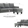 Jessica - Sofa Chaise - Gray - Image 6